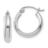 10k White Gold Hoop Earrings