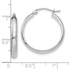 10k White Gold Hoop Earrings