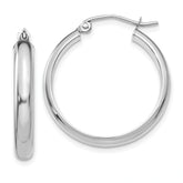 10k White Gold Hoop Earrings