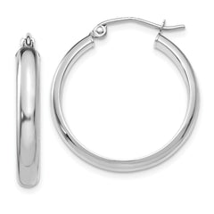 10k White Gold Hoop Earrings