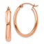 Half-Round Oval Hoop Earrings in 10K Rose Gold, 16.5x23.5mm - Sophia Jewelers