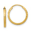 10k Diamond-cut Square Tube Endless Hoop Earrings