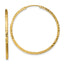 Square Tube Endless Hoop Earrings in 10K Yellow Gold, 35mm Diamond-Cut - Sophia Jewelers
