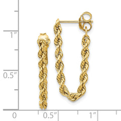 10k Hollow Rope Earrings