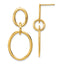Circles Stud Dangle Earrings in 10K Yellow Gold, 17mm - Sophia Jewelers