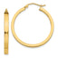 Wider Square Tube Hoop Earrings in 10K Yellow Gold, 30mm - Sophia Jewelers