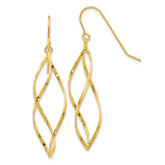 10k Twisted Dangle Earrings