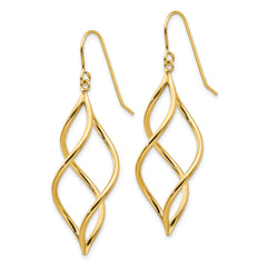 10k Twisted Dangle Earrings