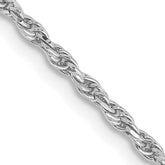 10 Karat White Gold 1.6mm D/C Machine Made Rope Chain | Sophia Jewelers