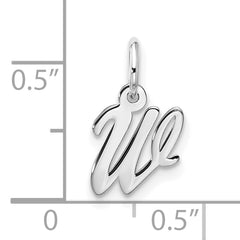 10kw Small Script Initial W Charm