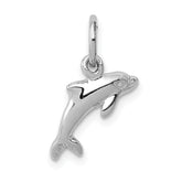 10k White Gold Dolphin Charm