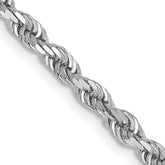 10 Karat White Gold 3.35mm D/C Quadruple Rope Chain | Sophia Jewelers