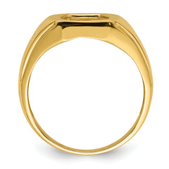 14k Men's Cross Ring Mounting (No Stone Included)