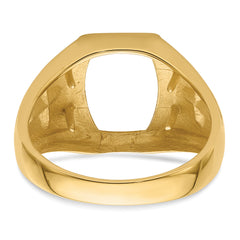 14k Men's Cross Ring Mounting (No Stone Included)