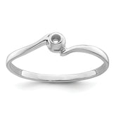 10k White Gold .03ct.Ring Mounting (No Stone Included)