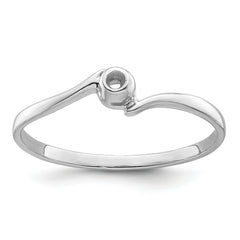 10k White Gold .03ct.Ring Mounting (No Stone Included)