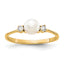 10 Karat 5mm FW Cultured Pearl A Diamond ring | Sophia Jewelers