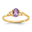 10k Polished Genuine Amethyst Birthstone Ring