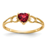 10 Karat Polished Genuine Garnet Birthstone Ring | Sophia Jewelers