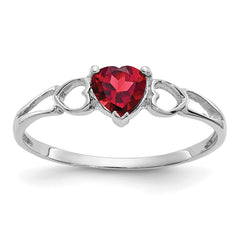 10k White Gold Birthstone Ring Mounting (No Stone Included)