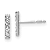 10 Karat White Gold Bar Earrings Mtg (nonRhodium) | Sophia Jewelers