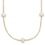 10k 5-6mm White Round Freshwater Cultured Pearl 9-Station 18 inch Necklace