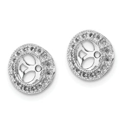 10k White Gold Diamond Earring Jacket Mountings