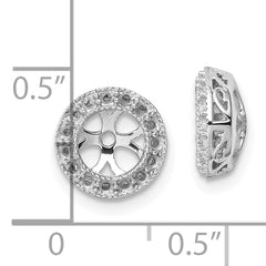 10k White Gold Diamond Earring Jacket Mountings