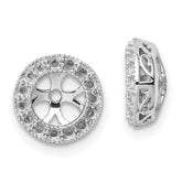 10k White Gold Diamond Earring Jacket Mountings