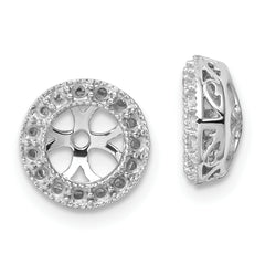10k White Gold Diamond Earring Jacket Mountings