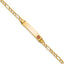 10k Semi-Solid Medical Polished Red Enamel Figaro ID Bracelet