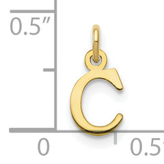 10KY Cutout Letter C Initial Charm