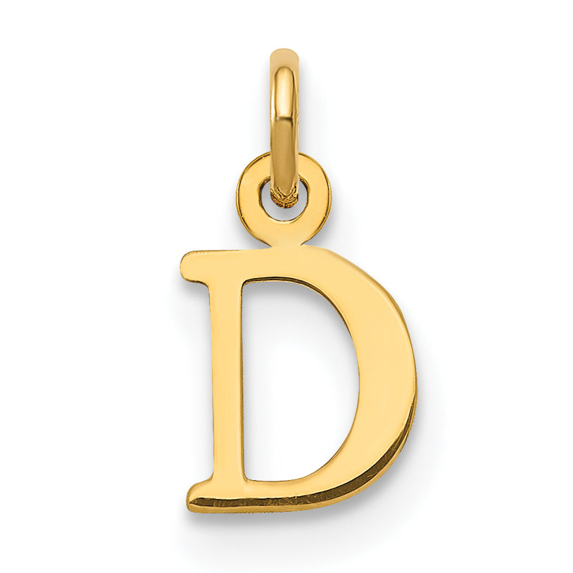 10KY Cutout Letter D Initial Charm