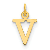 10ky Cutout Letter V Initial Charm