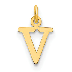 10ky Cutout Letter V Initial Charm