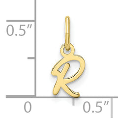10KY Upper case Letter R Initial Charm