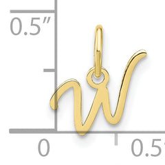 10KY Upper case Letter W Initial Charm