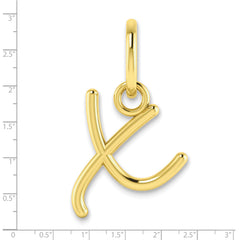 10KY Upper case Letter X Initial Charm