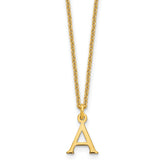10KY Cutout Letter A Initial Necklace