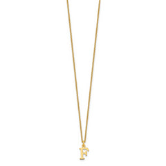 10KY Cutout Letter F Initial Necklace