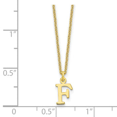10KY Cutout Letter F Initial Necklace