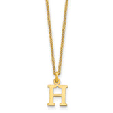 10KY Cutout Letter H Initial Necklace