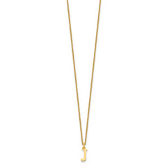 10KY Cutout Letter J Initial Necklace