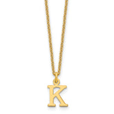 10KY Cutout Letter K Initial Necklace