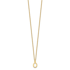 10KY Cutout Letter O Initial Necklace