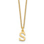 10KY Cutout Letter S Initial Necklace