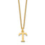 10KY Cutout Letter T Initial Necklace