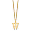 10KY Cutout Letter W Initial Necklace