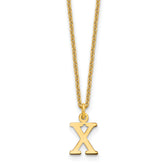 10KY Cutout Letter X Initial Necklace