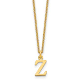 10KY Cutout Letter Z Initial Necklace